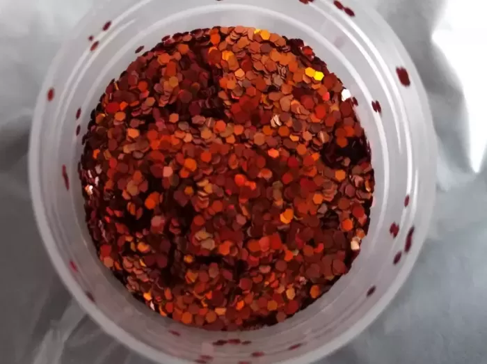 Блискітка оранжева голографічна 1.0 мм