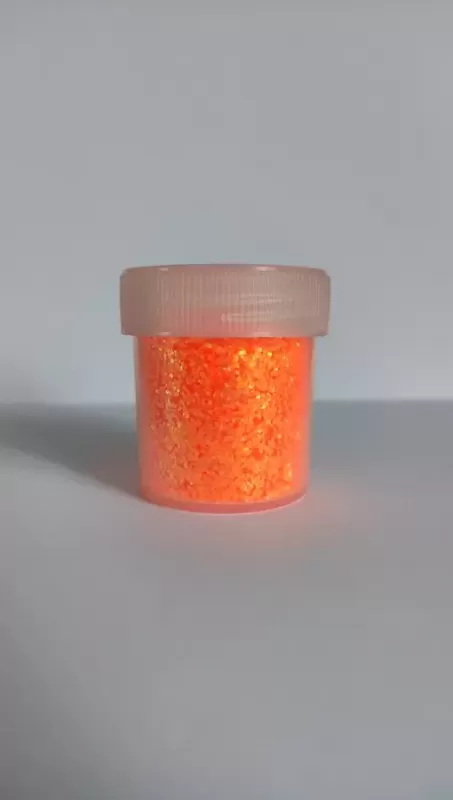 Блискітка оранжева-райдужна UV 0.6 мм